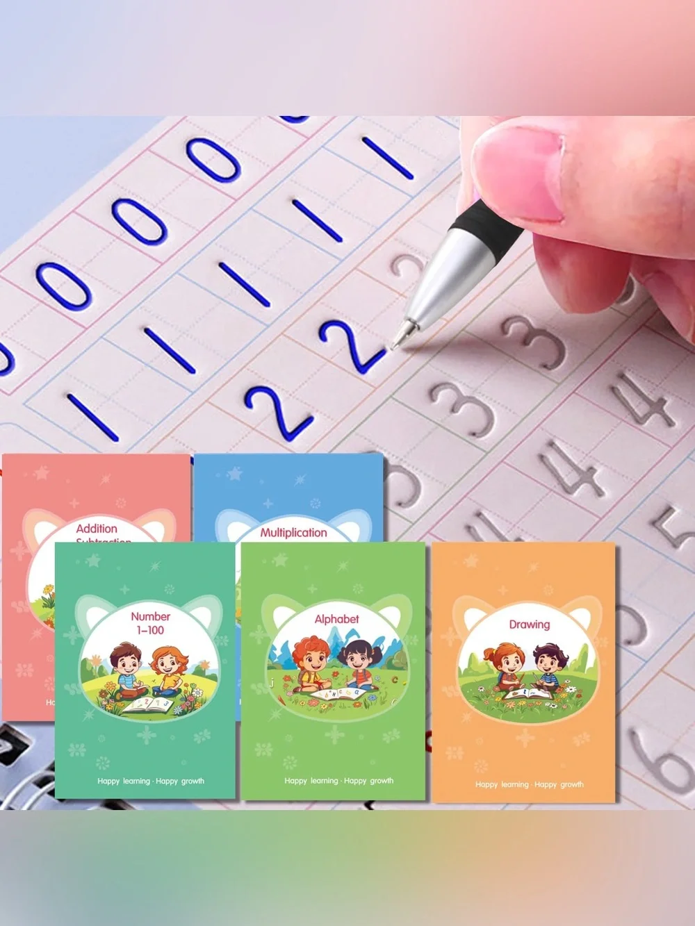 Magic Practice Copybook, Reusable Writing Practice Book, for Preschool Kids NWT